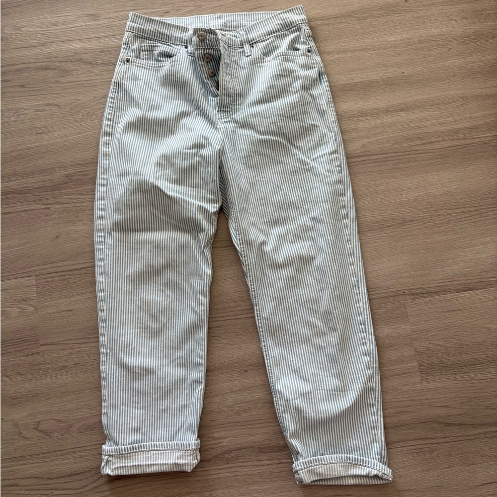 Old Navy Striped Pants - Gray and White